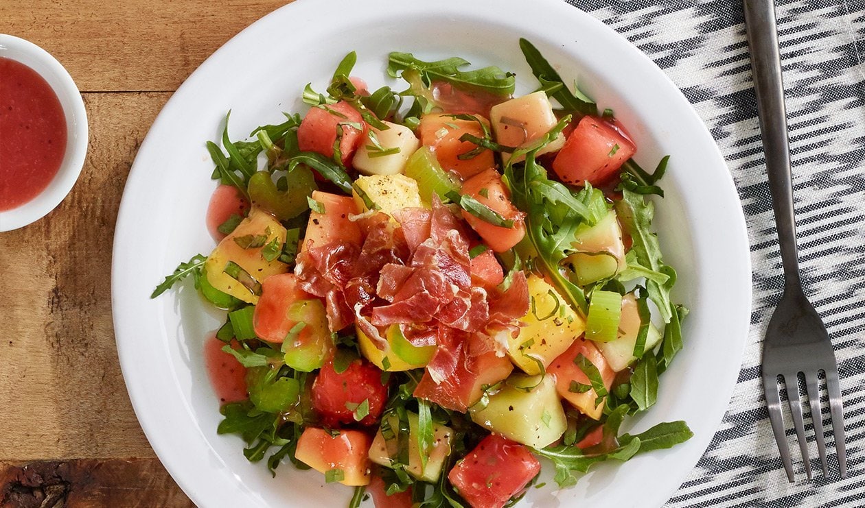 Prosciutto and Mixed Melon Salad