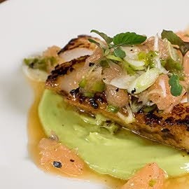 Seared Black Cod with Grapefruit Relish Seared Black Cod with Grapefruit Relish