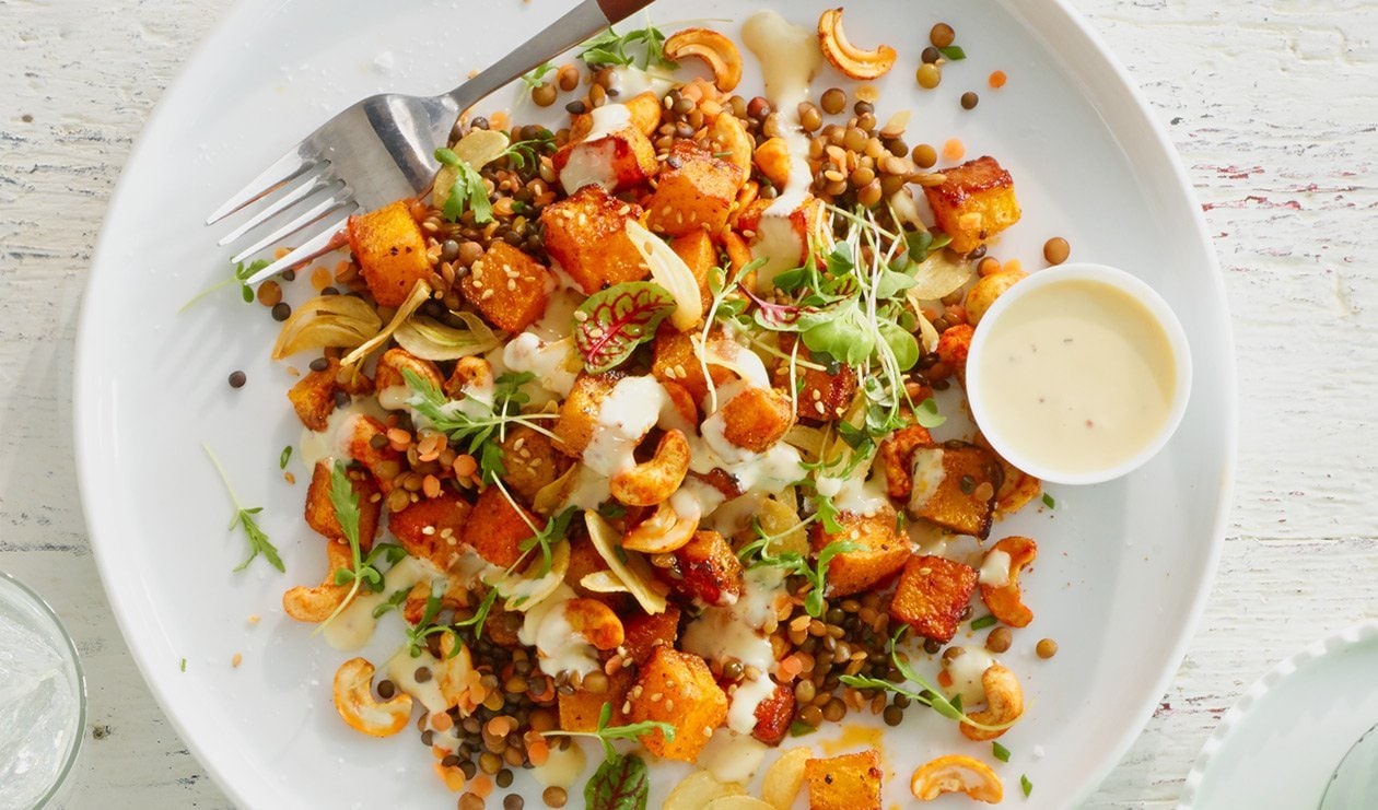 Spicy Lentil and Butternut Squash Salad