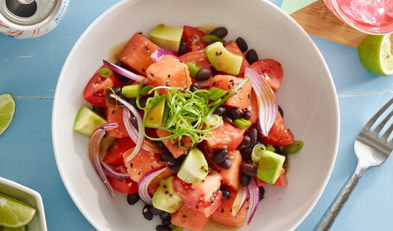 Watermelon and Tomato Poke Bowl Watermelon and Tomato Poke Bowl