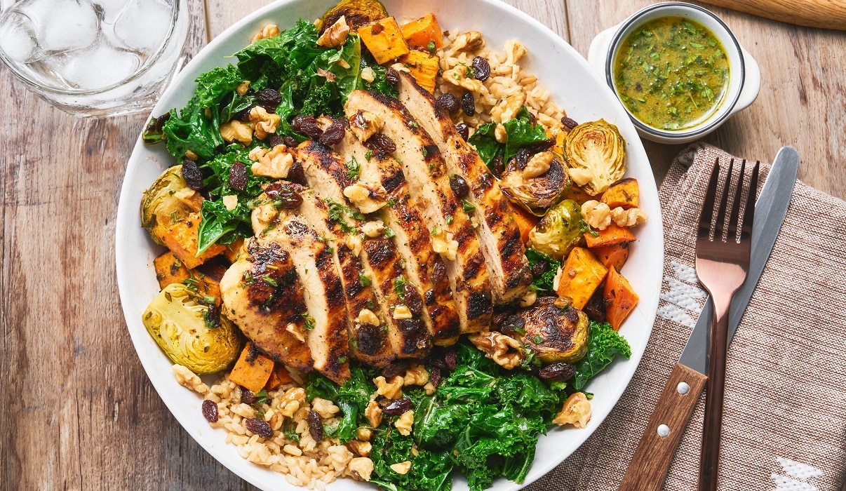 Harvest Bowl with Grilled Chicken – - Recipe