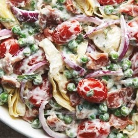 Green Pea and Artichoke Salad with Prosciutto