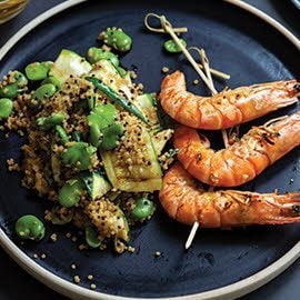 Quinoa and Grilled Prawns Quinoa and Grilled Prawns