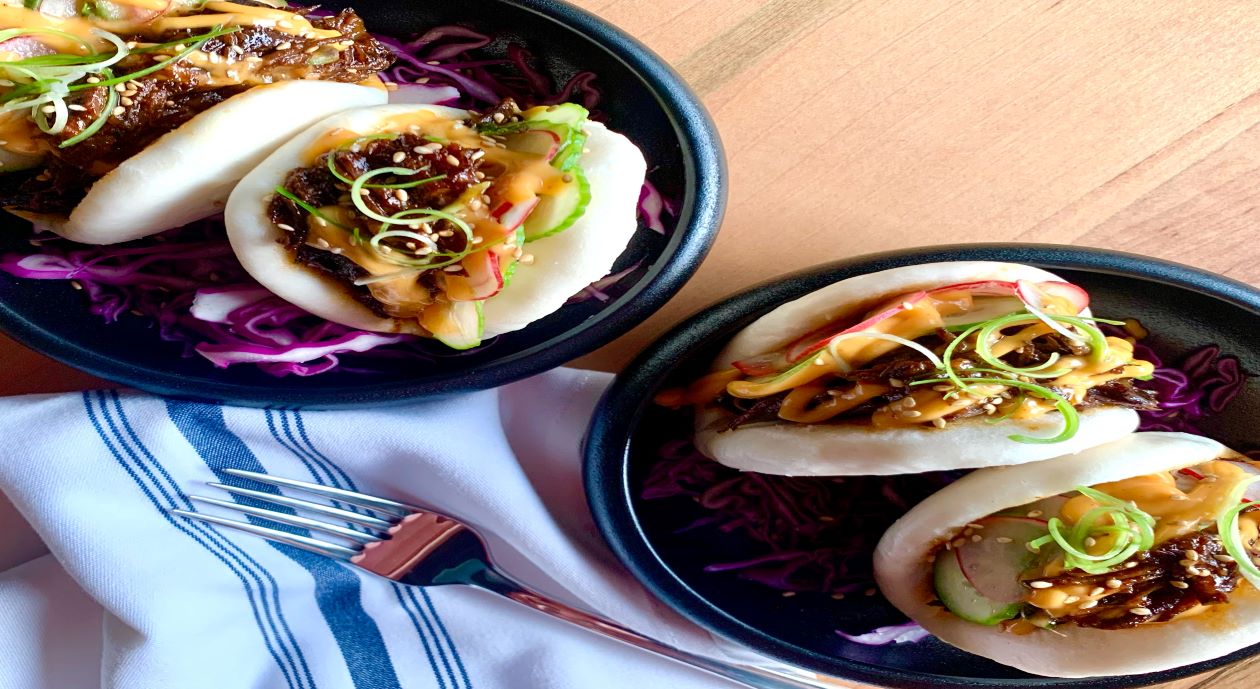 BBQ Beef Bao with Lime Marinated Cucumbers and Spicy Mayo – - Recipe