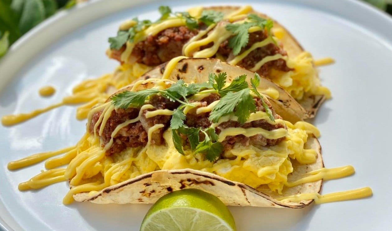 Corned Beef Hash Breakfast Tacos