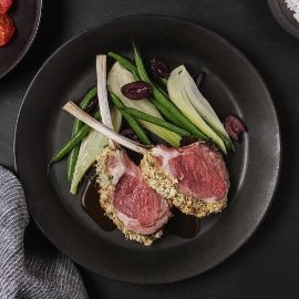 Herb and Dijon-Crusted Rack of Welsh Lamb Herb and Dijon-Crusted Rack of Welsh Lamb