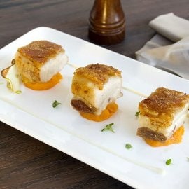 Pork Belly with Sweet Potato and Kumquat