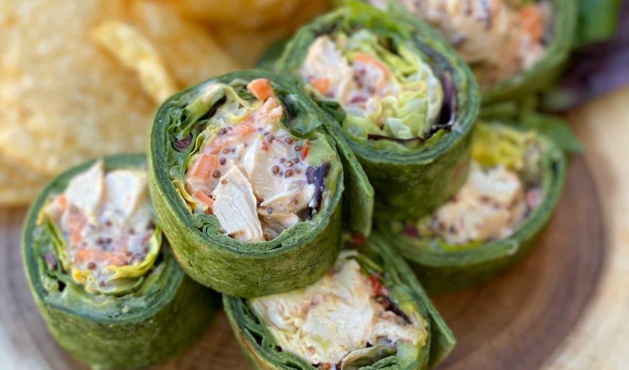 Chicken Salad Avocado Pinwheels – - Recipe Chicken Salad Avocado Pinwheels – - Recipe