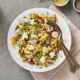 Elote Salad with Radish, Avocado, Lime and Cotija Elote Salad with Radish, Avocado, Lime and Cotija
