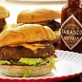 Grilled Burgers Buffalo Style