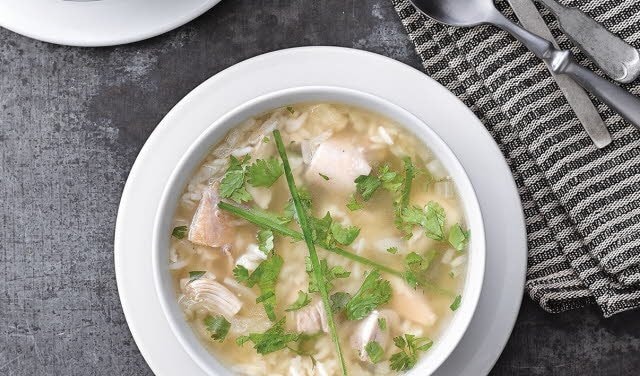 Gingered-Lime Chicken with Rice Soup