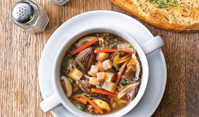 Wild Mushroom with Wild Rice and Braised Beef Soup