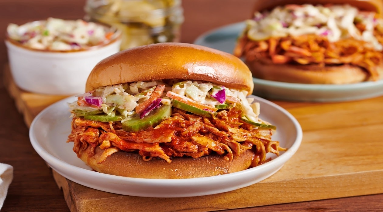 Tangy BBQ Chicken Sandwich with Creamy Coleslaw – - Recipe