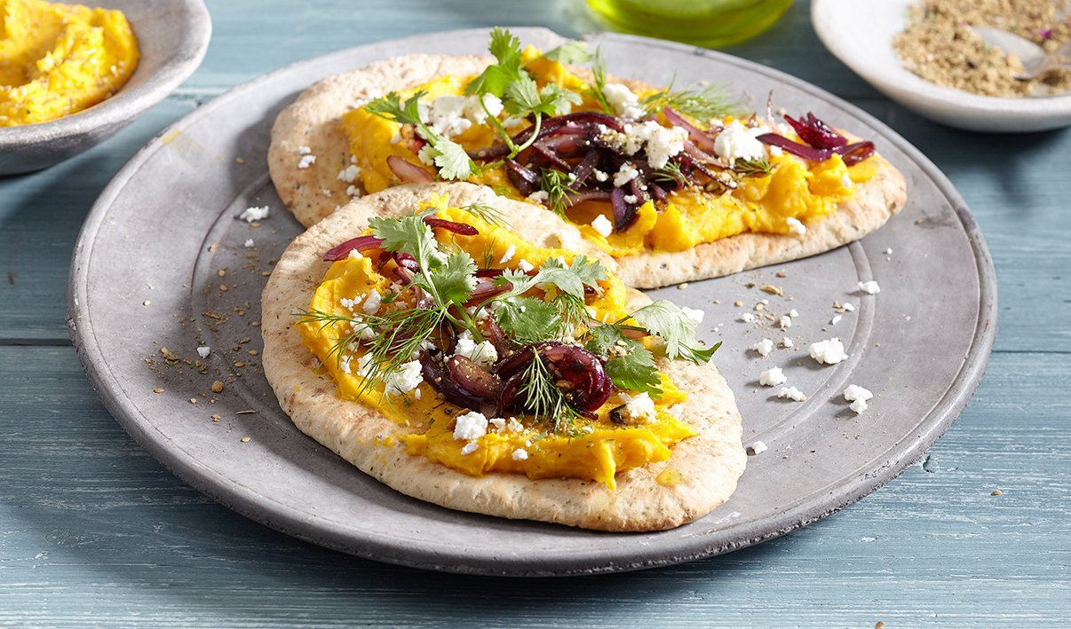 Delicious Pumpkin Hummus Flatbread Recipe Recipe