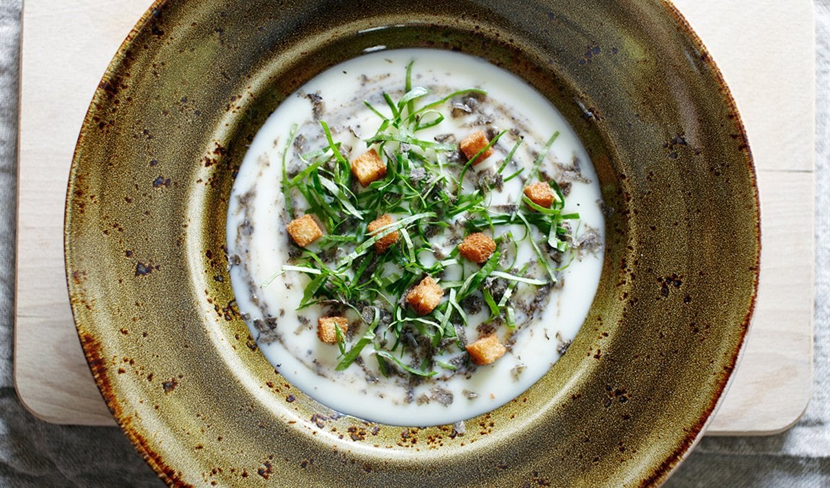 Forgotten Vegetable Soup with Watercress and Truffle – - Recipe