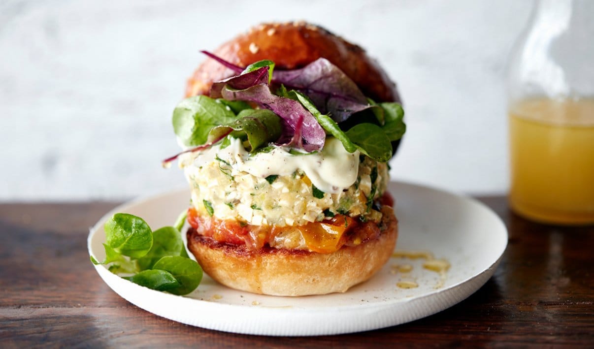 Tofu Zucchini Burger with Mustard Mayonnaise – - Recipe