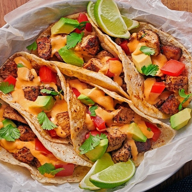 Zesty Chicken Tacos with Cilantro and Avocado Zesty Chicken Tacos with Cilantro and Avocado