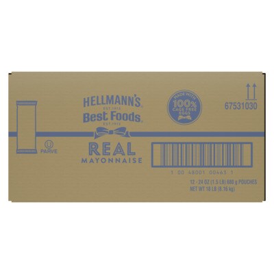 Hellmann's®/Best Foods® Real Mayonnaise Pouch 24 ounces, pack of 12 -