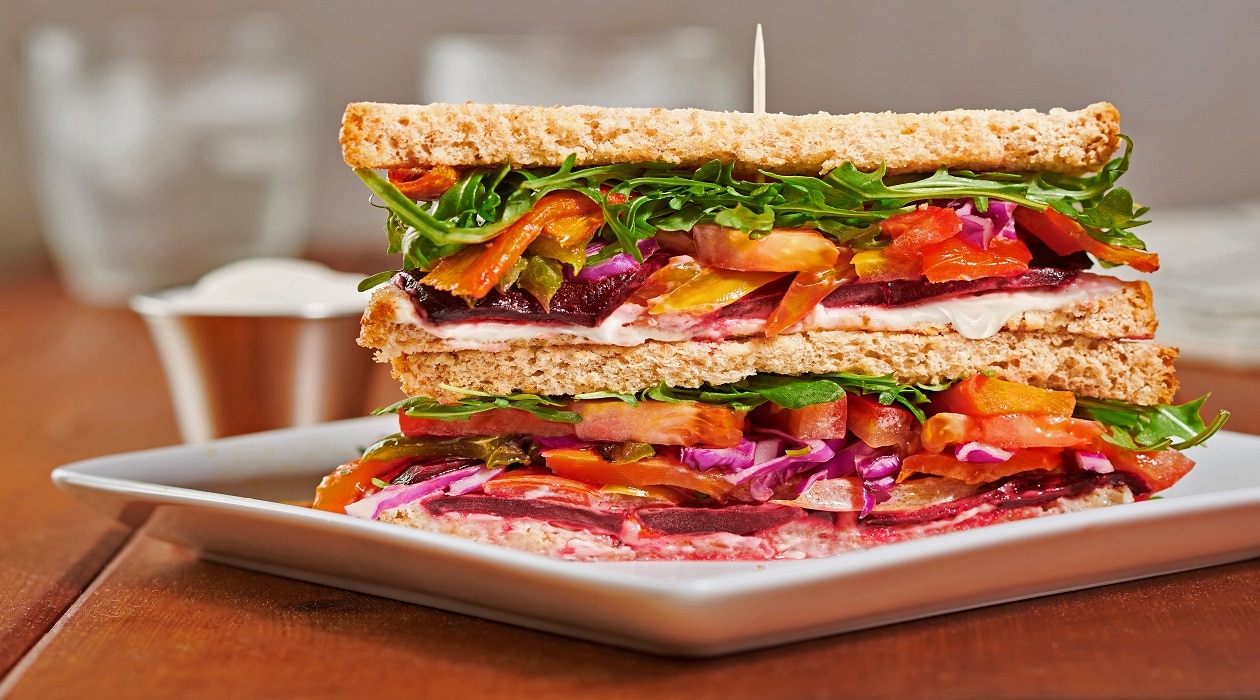 Colorful Rainbow Roasted Veggie Sandwich – - Recipe