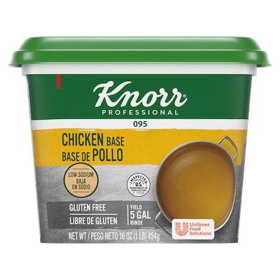 Knorr® Professional 095 Low Sodium Chicken Base 12 x 1 lb - 