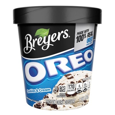 Breyers® Frozen Dairy Dessert Oreo® Cookies & Cream 8 x 16 oz - 
