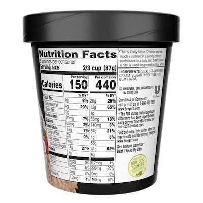 Breyers ice store cream ingredients