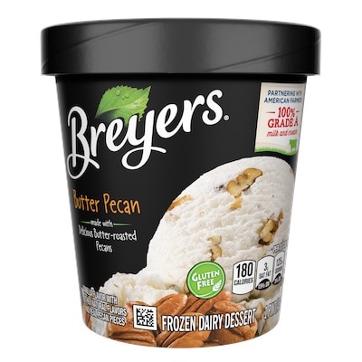 Breyers® Frozen Dairy Dessert Butter Pecan 8 x 16 oz - 