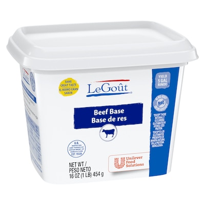 LeGout® Beef Bouillon Base 12 x 1 lb - 
