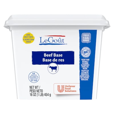LeGout® Beef Bouillon Base 12 x 1 lb - 