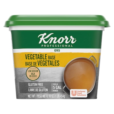 Knorr® Professional 095 Low Sodium Vegetable Base 12 x 1 lb - 