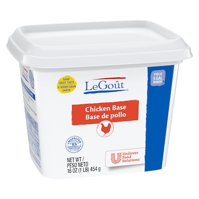 LeGout® Chicken Bouillon Base 12 x 1 lb - 
