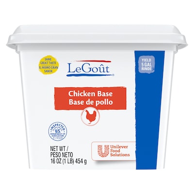LeGout® Chicken Bouillon Base 12 x 1 lb - 