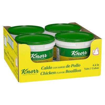 Knorr® Professional Caldo de Pollo 4.4lb. 4 pack - Made with chicken, real vegetables and spices.