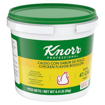 Knorr® Professional Caldo de Pollo 4.4lb. 4 pack - Made with chicken, real vegetables and spices.