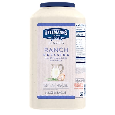 Hellmann's® Classics Ranch Dressing 4 x 1 gal - To your best salads with Hellmann's® Classics Ranch Dressing (4 x 1 gal) that looks, performs and tastes like you made it yourself.