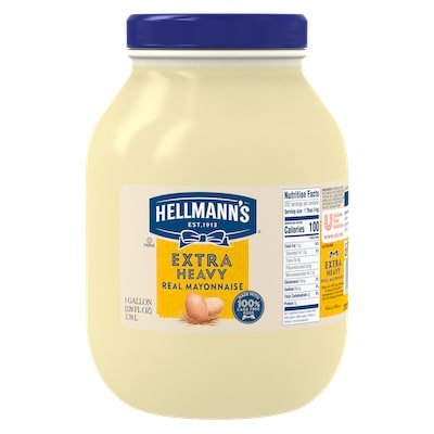 Hellmann's® Extra Heavy Mayonnaise 1 gal 4 pack - Hellmann’s Extra Heavy mayonnaise is great for binding and browning