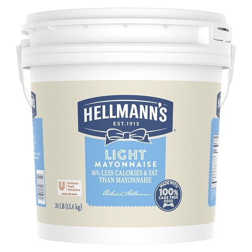 Hellmann's® Light Mayonnaise Pail 1 x 4 gal - Hellmann's® Light Mayonnaise Pail (1 x 4 gal) brings out the flavor of quality meat and produce.