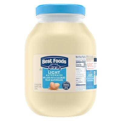 Best Foods® Light Mayonnaise 4 x 1 gal - Best Foods Light Mayonnaise Stick Packets treat your health-conscious guests to a delicious condiment that won't disrupt their diet.