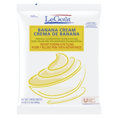 LeGout® Instant Banana Cream Pudding & Pie Filling 12 x 24 oz - 