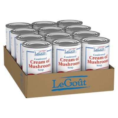 LeGout® Cream of Mushroom Canned Soup 12 x 50 oz - 