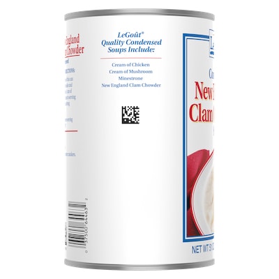 LeGout® New England Clam Chowder Canned Soup 12 x 50 oz - 