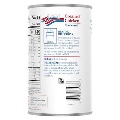 LeGout® Cream of Chicken Canned Soup 12 x 3 lb - 