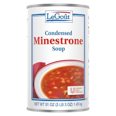 LeGout® Minestrone Canned Soup 12 x 3 lb - 