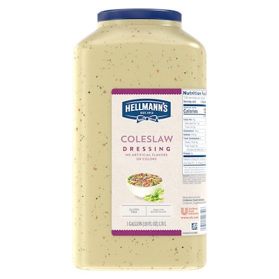 Hellmann's® Coleslaw Salad Dressing 4 x 1 gal - To your best salads with Hellmann's® Coleslaw Salad Dressing (4 x 1 gal) that looks, performs and tastes like you made it yourself.