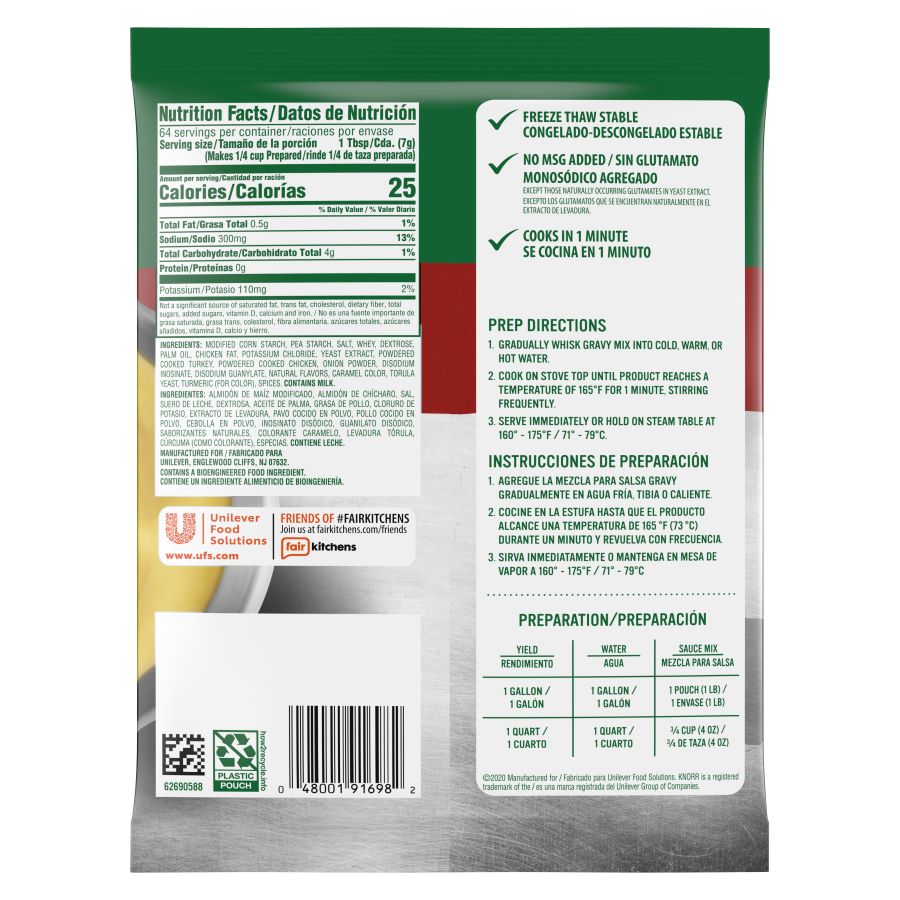 Knorr® Professional Chicken Gravy Mix 6 x 1 lb - 