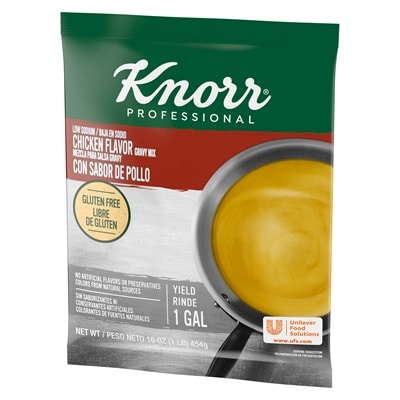 Knorr® Professional Low Sodium Chicken Gravy Mix 6 x 1 lb - 