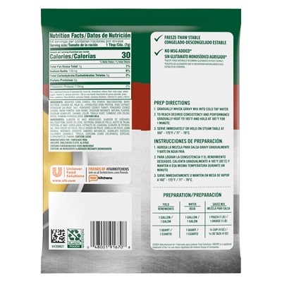 Knorr® Professional Low Sodium Chicken Gravy Mix 6 x 1 lb - 