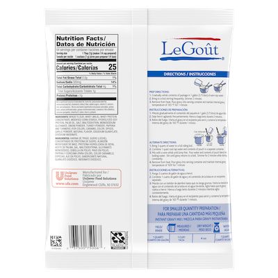LeGout® Instant Gravy Mix Turkey 8 x 1 lb - 