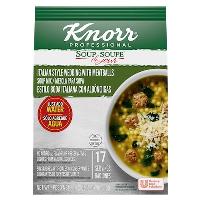 Knorr® Professional Soup du Jour Italian Style Wedding with Meatballs Mix 4 x 18.2 oz - 