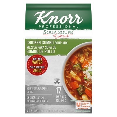 Knorr® Professional Soup du Jour Mix Chicken Gumbo 4 x 16.9 oz - 